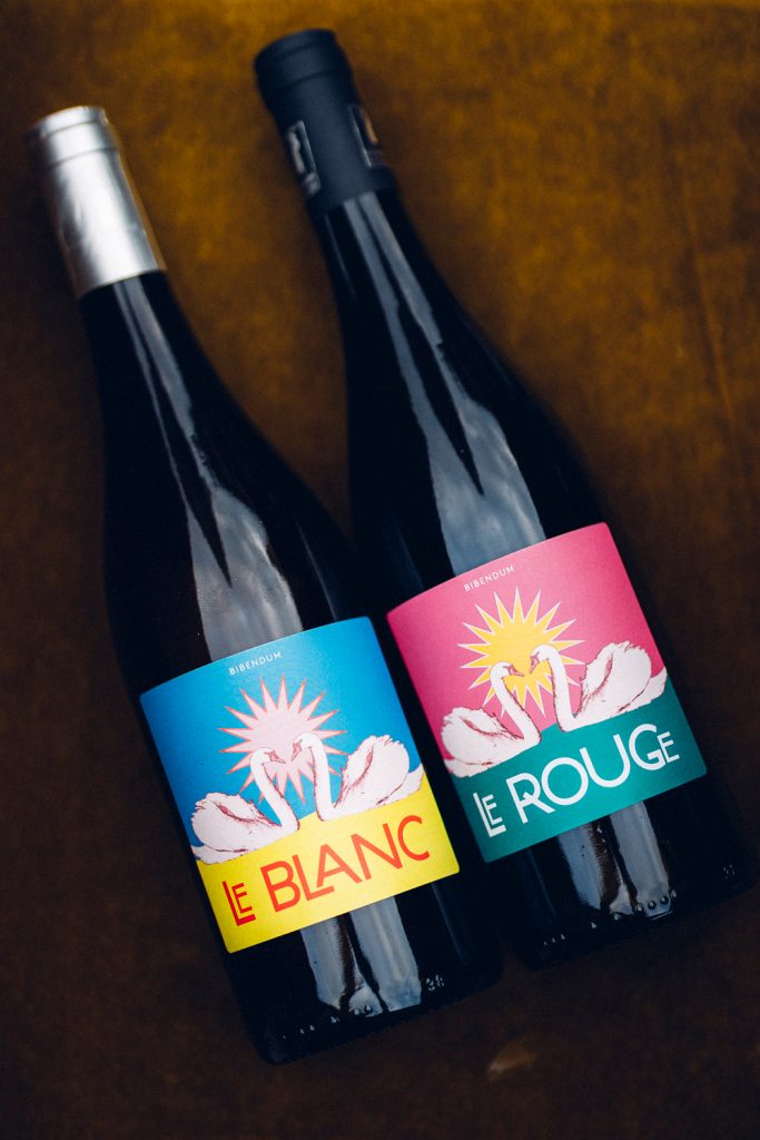 Illustration - étiquettes de vin Bibendum x domaine Laquine